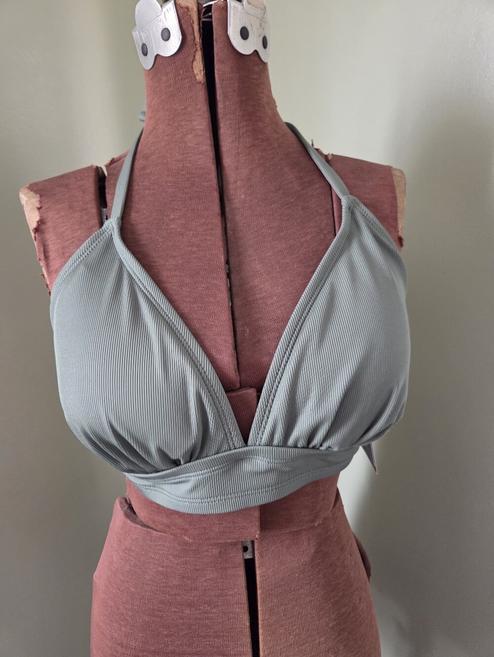 New Shade & Shore Womens Green D/DD Bikini Swim Top